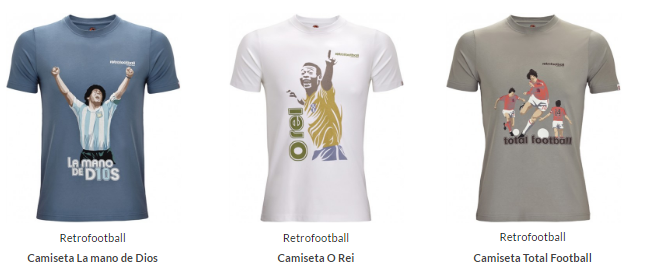 camiseta casual retrofootball
