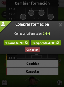 Formaciones extras en futmondo