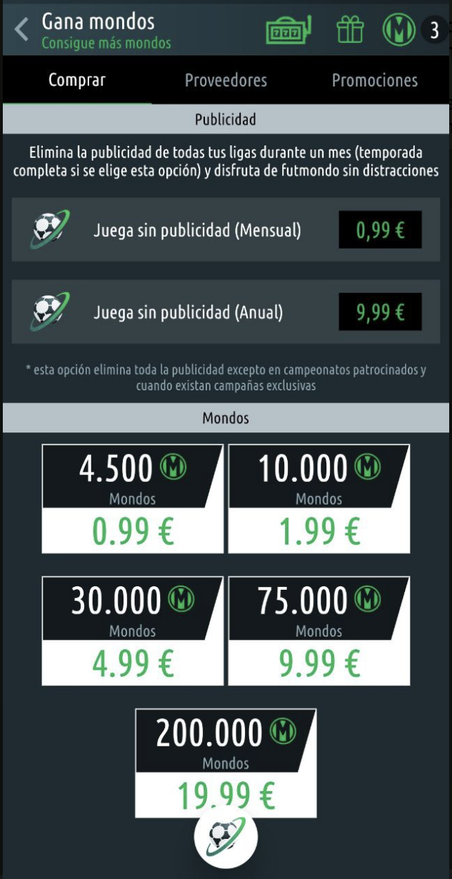Nueva app de futmondo juega sin publicidad