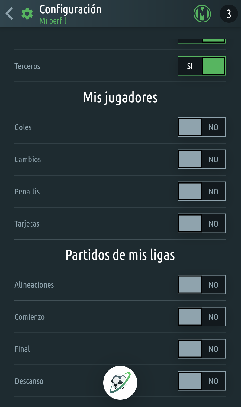 Nueva app de futmondo notificaciones
