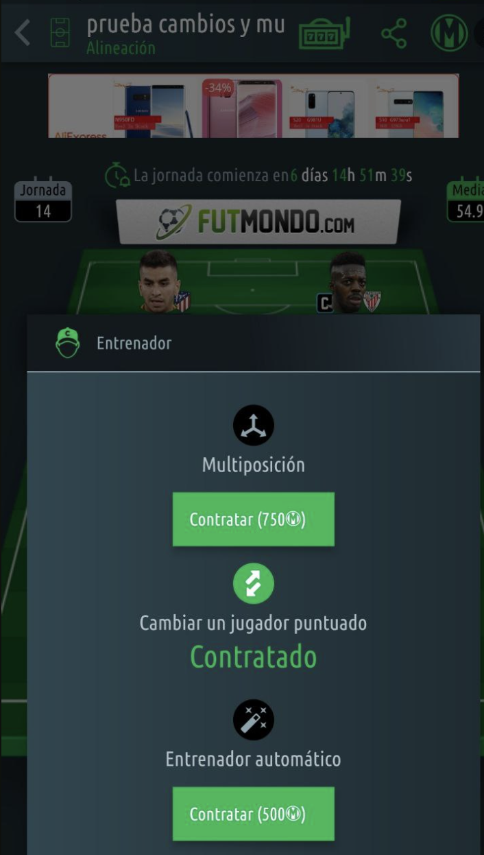 Entrenador automático futmondo